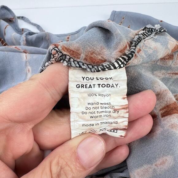 COCO DE CHOM Goddess Tie Dye Kaftan Maxi BOHO Dress V-Neck Lightweight OS - Picture 9 of 11